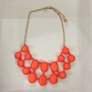 kate spade new york orange statement bib necklace
